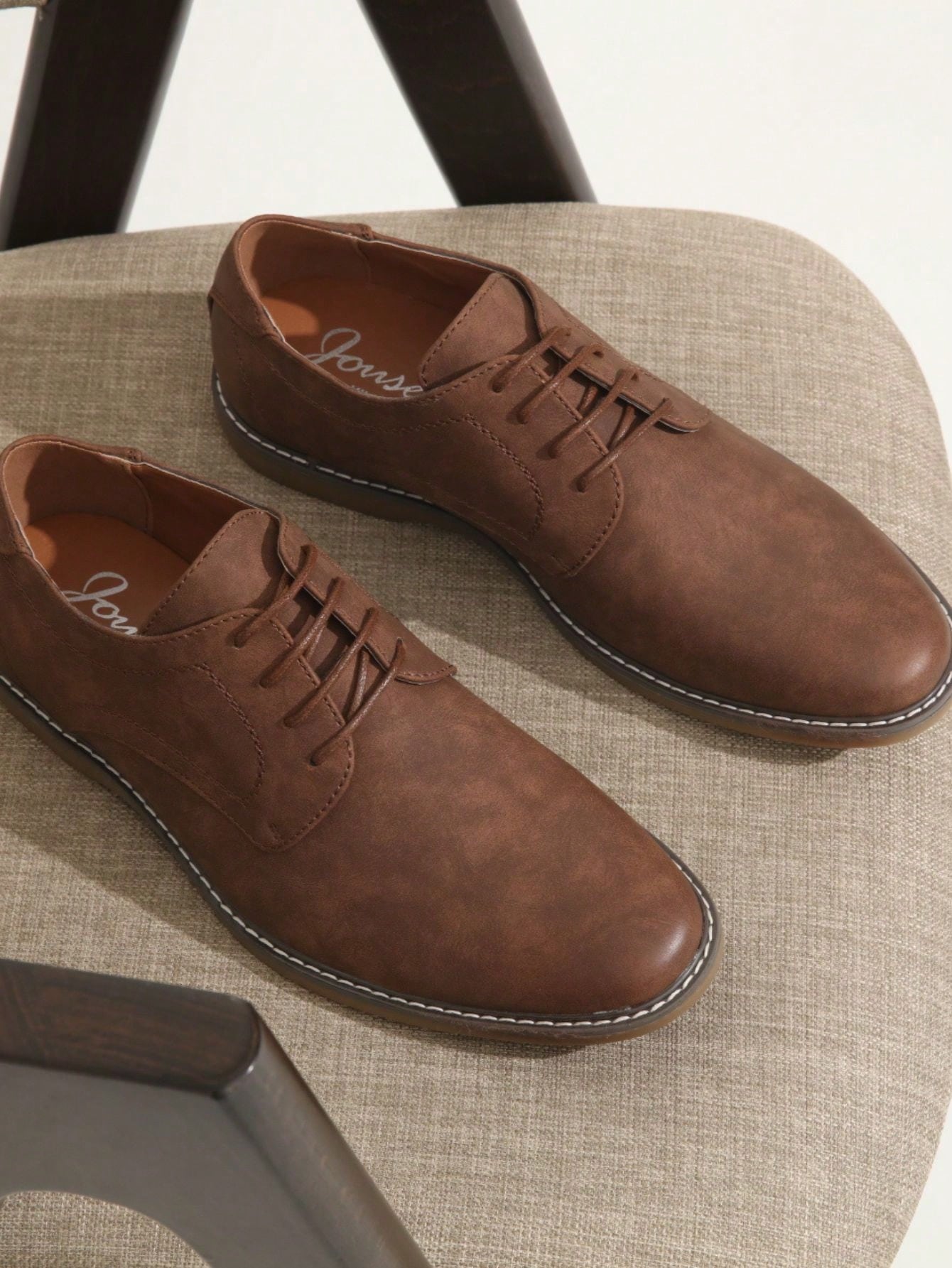 Men'S Shoes Smart - Men’s Suede Casual Dress Shoes, Brown